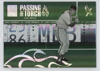 2005 Donruss Elite Passing the Torch Green Stan Musial Carlos Beltran HOF 0y9m