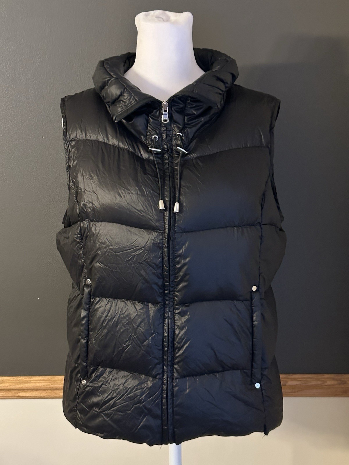 Lauren Ralph Lauren Black Down Puffer Vest Size Medium