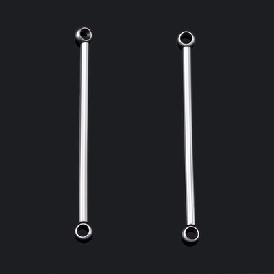 10 Pieces of Stainless Steel Double Ring Connecting Rods for DIY Earrings Neckla