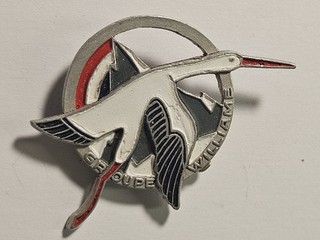 WW2 RARE Insigne Jeunesse & Montagne Groupe WILLIAME Chantiers De Jeunesse Alu