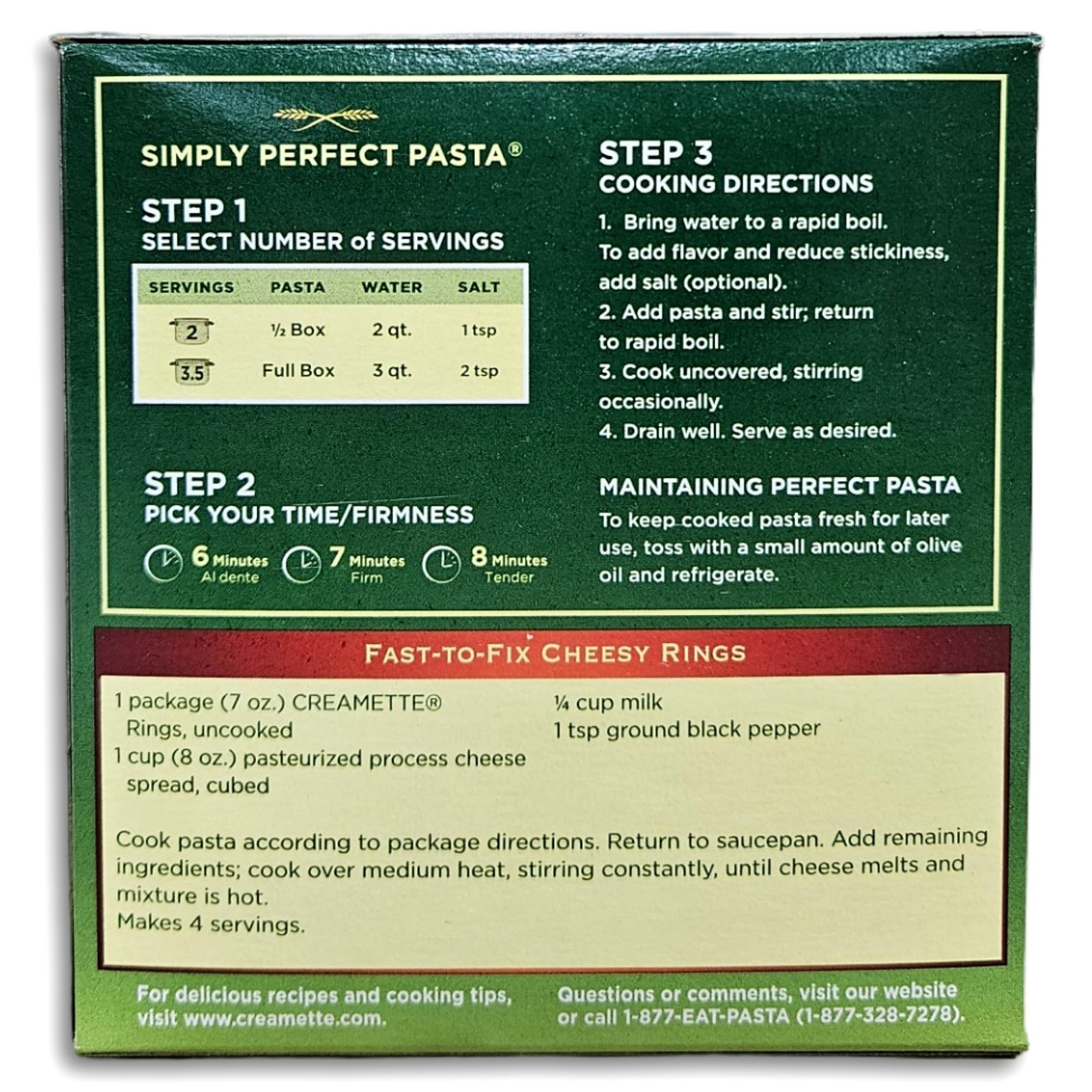 Creamette Creamette Small Rings Pasta Value Pack   7 Ounce | Pack of 6