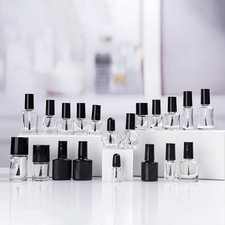 1Pcs EMPTY GLASS SQUARE NAIL POLISH VARNISH BOTTLES WITH BRUSH
