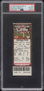 PSA DNA AUTO EDDIE JOOST SIGNED 2007 RED SOX FENWAY MLB TICKET GRADED CERT TPHLC