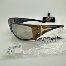 NEW Harley-Davidson Riding Sunglasses Gold Silver Mirror 615 BLKGLD1F AUTHENTIC