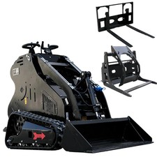13.5HP Gas Engine Mini Skid Steer Loader Compact Stand On Loader w/Bucket EPA