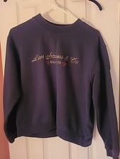 Vintage Levi Strauss And Co Sweatshirt Crewneck Size XL Black Made In Usa