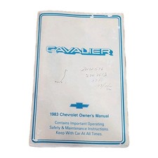 1983 Chevrolet Cavalier Owners Manual 1983 Chevrolet Cavalier Owners Manual
