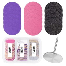 heemeei 72Pcs Sanding Paper Discs and Metal 1 Count Pack of 72 , 3 Colors