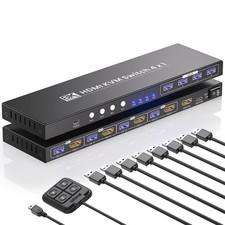 HDMI KVM Switch 4 Port USB 3.0 8K60Hz 4K120Hz...