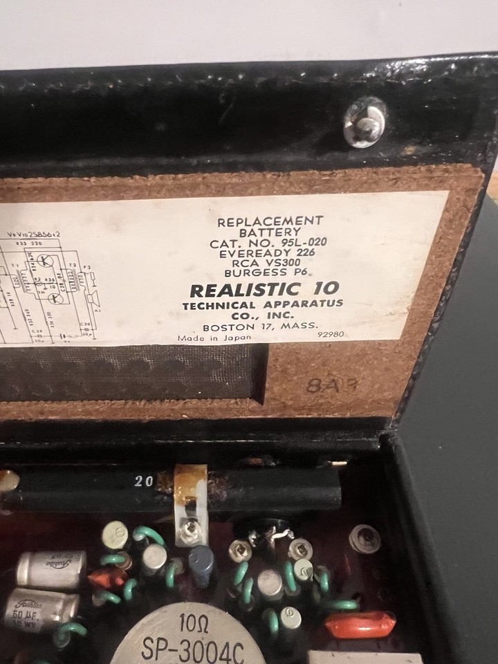 Vintage Realtone 10 Transistor Plus TRF Portable AM Radio Black Gold ...