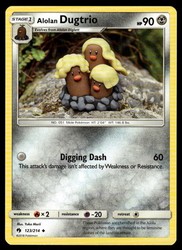 Alolan Dugtrio 123/214 Lost Thunder Uncommon