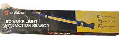 Etoolab LED Work Light* Motion Sensor* Magnetic* Rechargable'' 5200mah*NEW