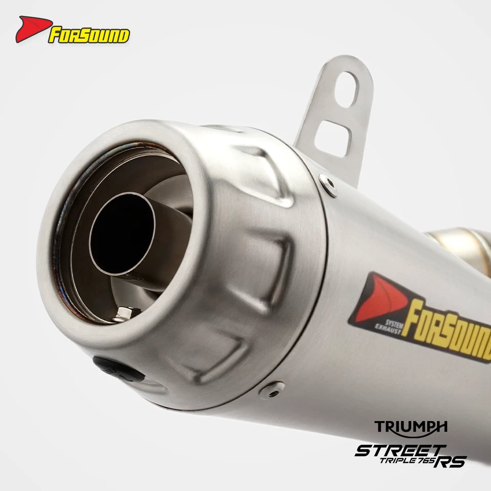Full Exhaust System For Triumph  765 R/RS 2017-2024 Stainless Steel - Image 4 of 4