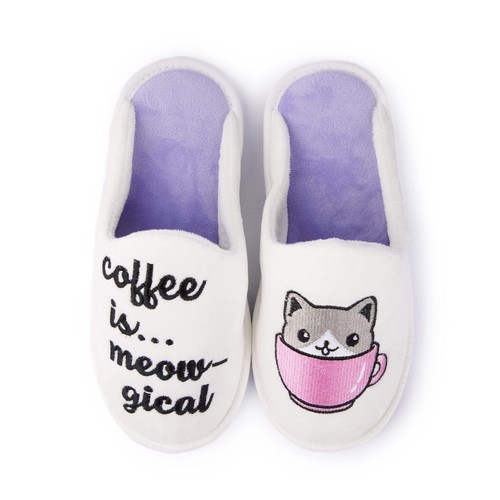 Handcraft Staycation NYC Ladies Funny Quote Scuff Slipper, Plush Non Slip... - Photo 6/6