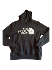 The North Face BlackCrewneck Hoodie with WhiteLogo - Kids