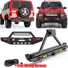 Off-road For 1989-2001 Jeep Cherokee Xj Front Rear Bumper Wtire Carrier Wire