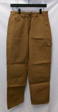 DICKIES MEN'S RELAXED DUCK UTILITY JEANS, RINSED BROWN DUCK, 30 32 - GENTLY USED