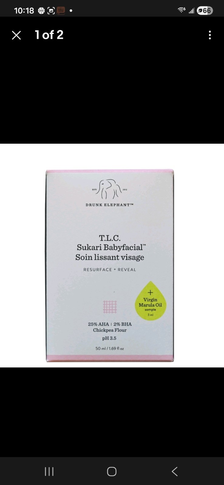 Drunk Elephant T.L.C. Sukari Babyfacial Cream 1.69