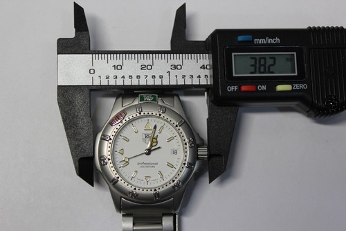 RAR!! [NEAR MINT] Tag Heuer Professional WF1212-K0 Uhr Quarz 34mm Datum Japan - Bild 3 von 6