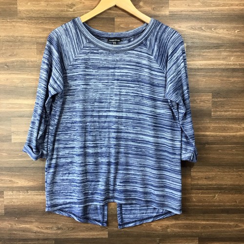 Warehouse, Warehouse Blue & Grey Open Back Light Jumper Size 16 VGC