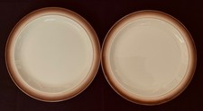 VTG HOMER LAUGHLIN 2-9.75 DINNER PLATES INTERNATIONAL /HEARTHSTONE SANDSTONE