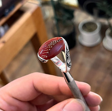Blood Red Yemeni Aqeeq Ring, 925 Sterling Silver Natural Agate Ring, Shia Ring