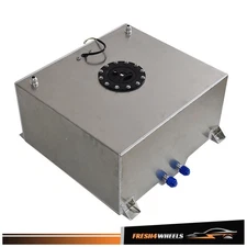 60L 15 Gallon Polished Aluminum Race/Drift Fuel Cell Tank & Level Sender