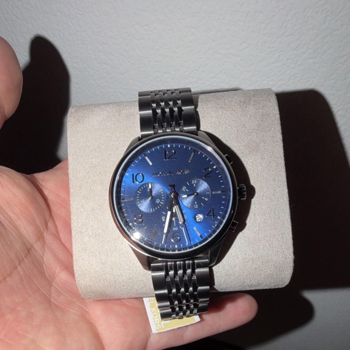 Michael Kors MK-8639 Chronograph Quartz Blue Dial 43mm SS Bracelet