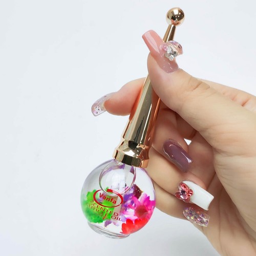 Vanfa Cuticle Oil infused with real flower 0.42 Oz - Scent: Jasmine - Picture 3 of 6