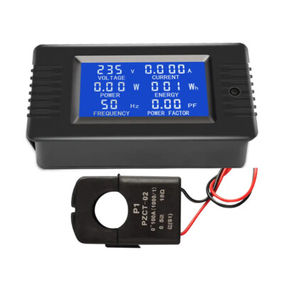 100A AC LCD-Panel Digital Power Wattmeter Monitor Spannung Voltmeter Amperemeter
