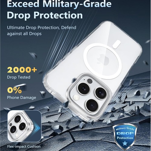 Coque pour iPhone 16 Pro Max/Pro/15/14/13/12/11 coque téléphone écran antichoc verre - Photo 15 sur 39