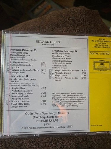 Grieg - "Symphonische Tanze" - "Neeme Jarvi" - ( NEU -CD - Deutsche Grammophon ) - Bild 2 von 2