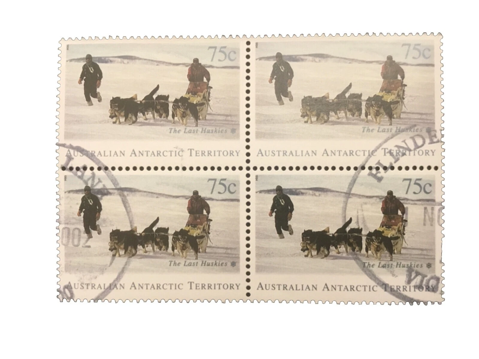 Bloque usado Sellos Antártico Australiano