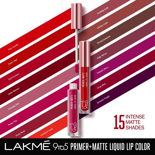 LAKMÉ Lip Color Dusty Rose (Primer+Matte) Softening, Nourishing Smooth lips - Picture 3 of 3