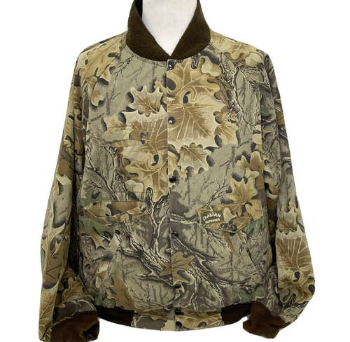 Vintage Spartan Mens 2XL Camo Hunting Jacket Advantage USA Snap Pockets 2XL