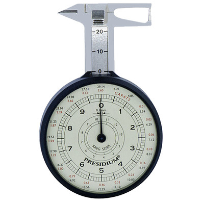 PRESIDIUM Dial Gauge Steinmessgerät mit Karat-Anzeige & Edelsteintabelle