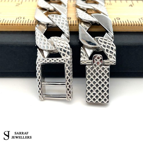 16mm 925 Solid Sterling Silver Heavy Gents D/C Cast Chain Necklace 30" 110gr New - Picture 11 of 16