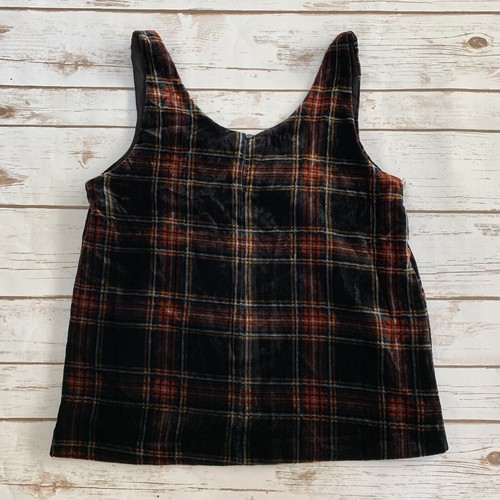 J.Crew Velvet Tank Top In Stewart Tartan Multicolor Soft Lined Layering Sz 2 - Picture 4 of 8