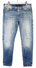 Scotch & Soda Catch 22 Hommes Jeans W32/L34 Délavé Bleu Braguette Zip Délavé