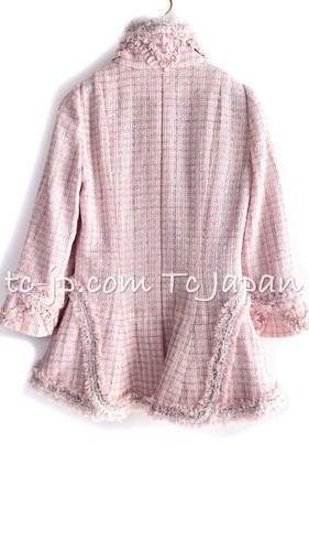 $10K CHANEL 13C Pale Pink Stand Color Tweed Jacket 34 US2 Pristine by Karl - Picture 9 of 24