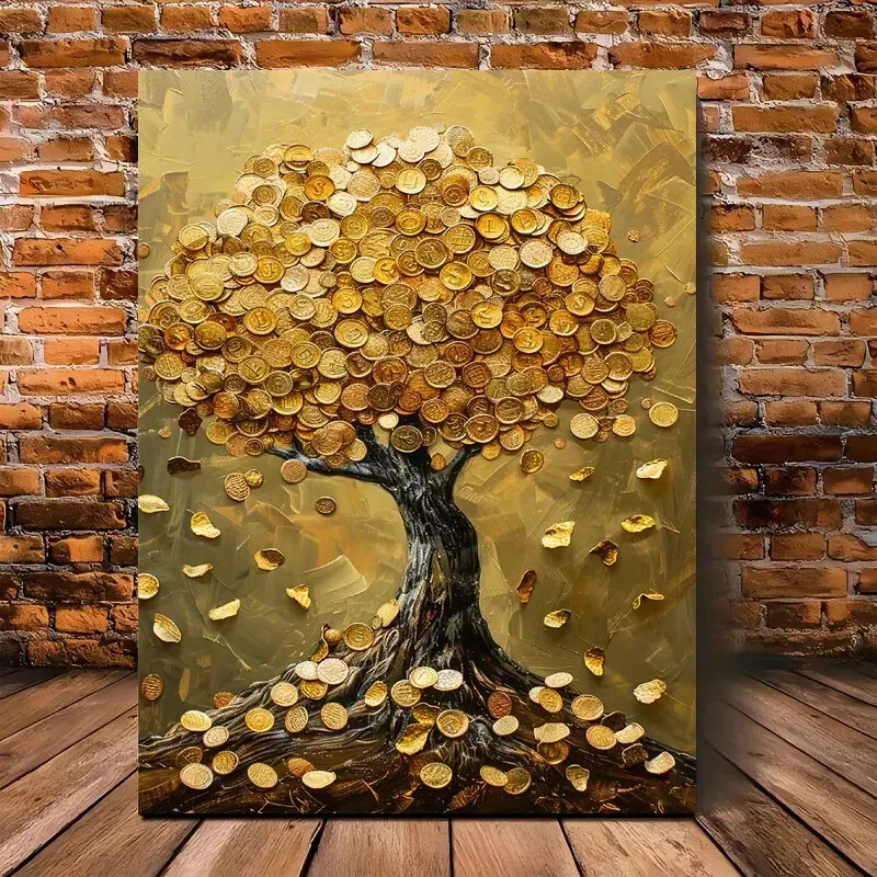 Money Tree In Shades Of Yellow Wall Art Canvas Unframed/Framed | eBay  Australia