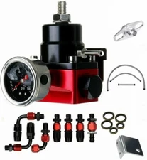 Adjustable Universal 6AN Fuel Pressure Regulator Kit EFI Bypass Return 0-100psi
