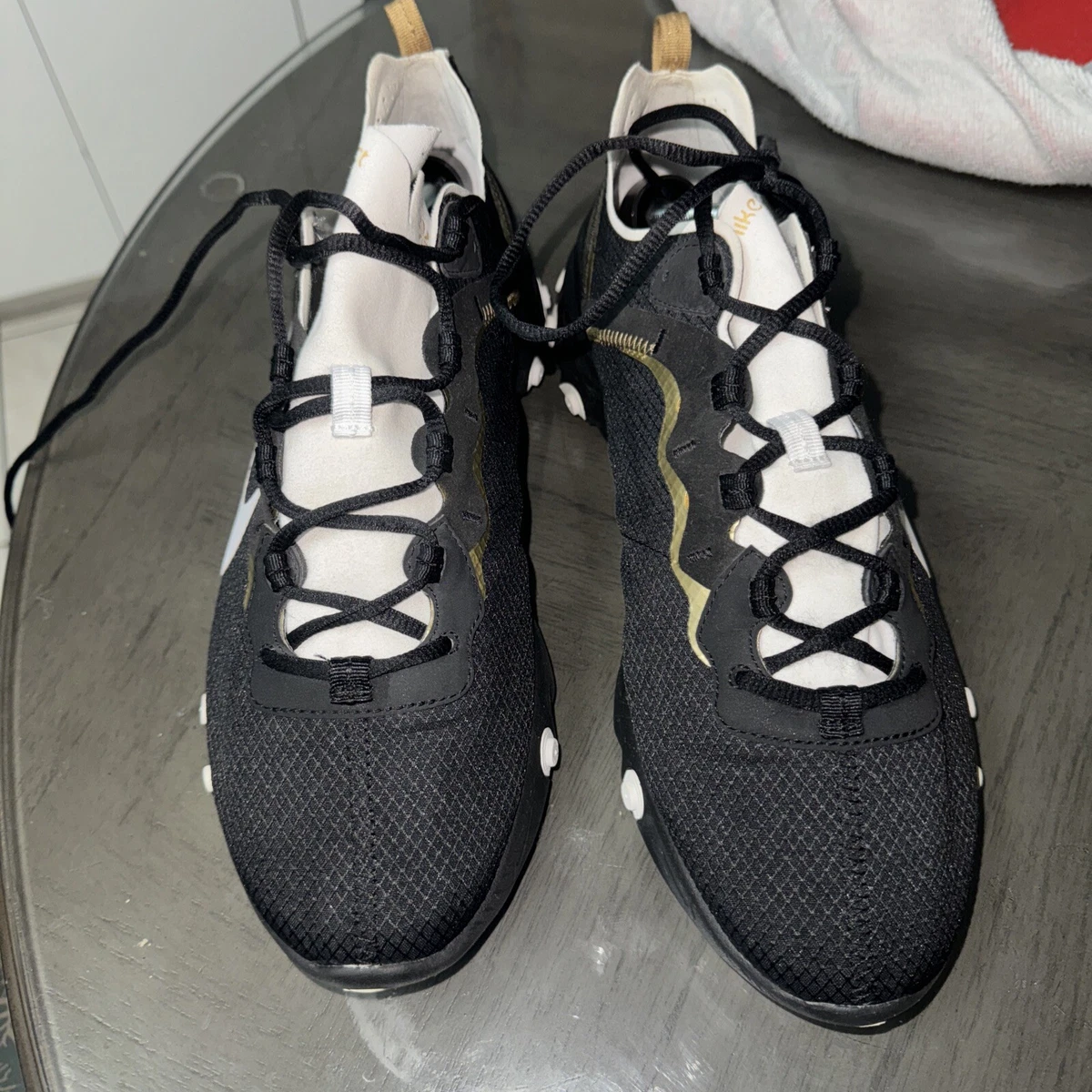 Nike React Element 55 SE Black Metallic Gold for Sale
