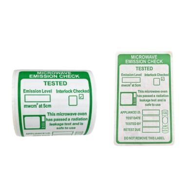Leaderman LDM-Mikrowelle - 100 Mikrowellenetiketten (100 pro Rolle) 2 Sets