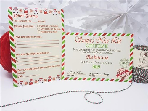 Personalised Vintage Letter from Santa Father Christmas & Nice List Certificate - Picture 13 of 14