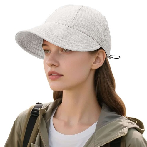 Women Sun Visor Hat Casual Large Wide Brim Uv Protection Summer Beach Travel Cap - Picture 20 of 21