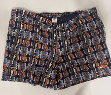 VTG Nike Geometric Abstract All Over Print Swim Shorts Bathing Suit Trunks
