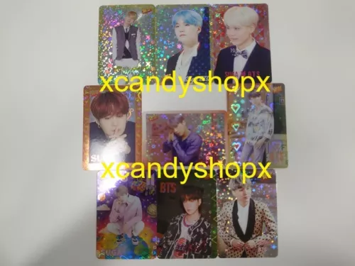 KPOP BTS Hong Kong ¡SÍ! Tarjeta coleccionable oficial flash glitter SUGA 9 piezas