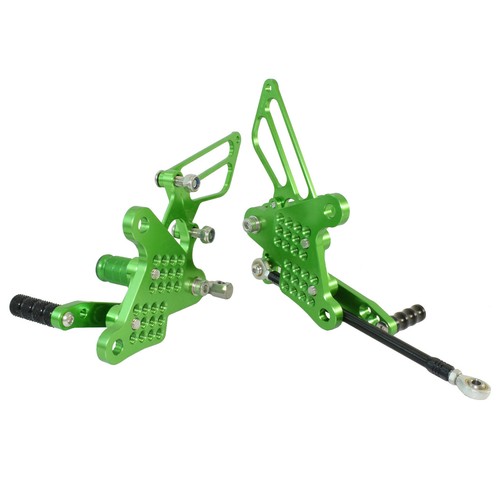 Verde kit pedane arretrate regolabili rearset per KAWASAKI Ninja ZX-6R 2009-2023 - Picture 5 of 5
