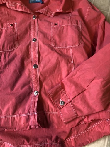 Fresh Produce jacket 100% cotton Coral four pockets metal Buttons Medium - Picture 2 of 4